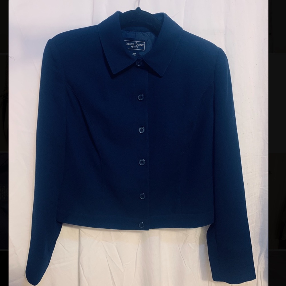 Navy blue Laura Scott petite Blazer 12p